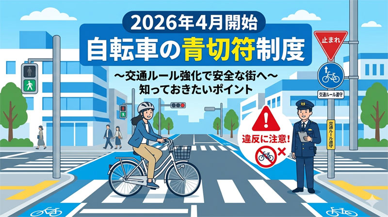 2026年4月から自転車にも「青切符」制度が導入されます